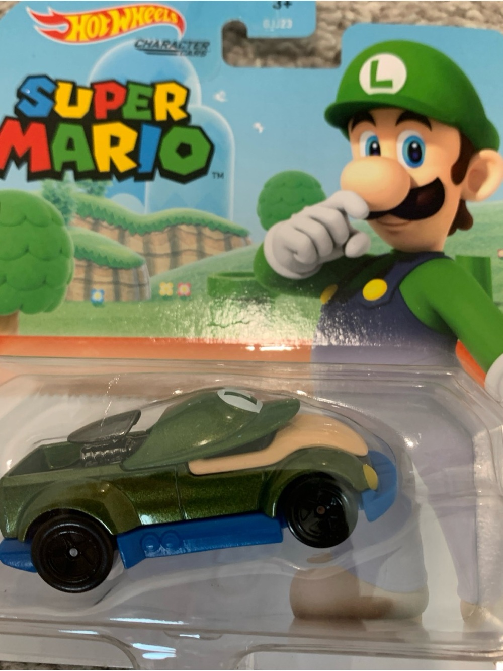 Super Mario Luigi Green Mini Racer Hot Wheels